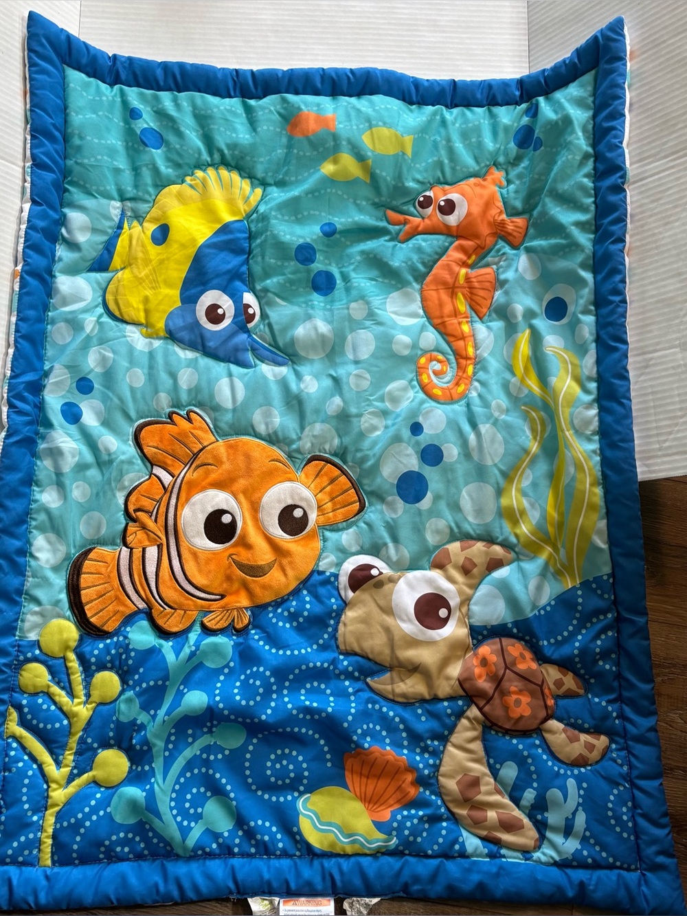 Disney Finding Nemo Baby Crib Blanket Comforter 32”Wx42”L